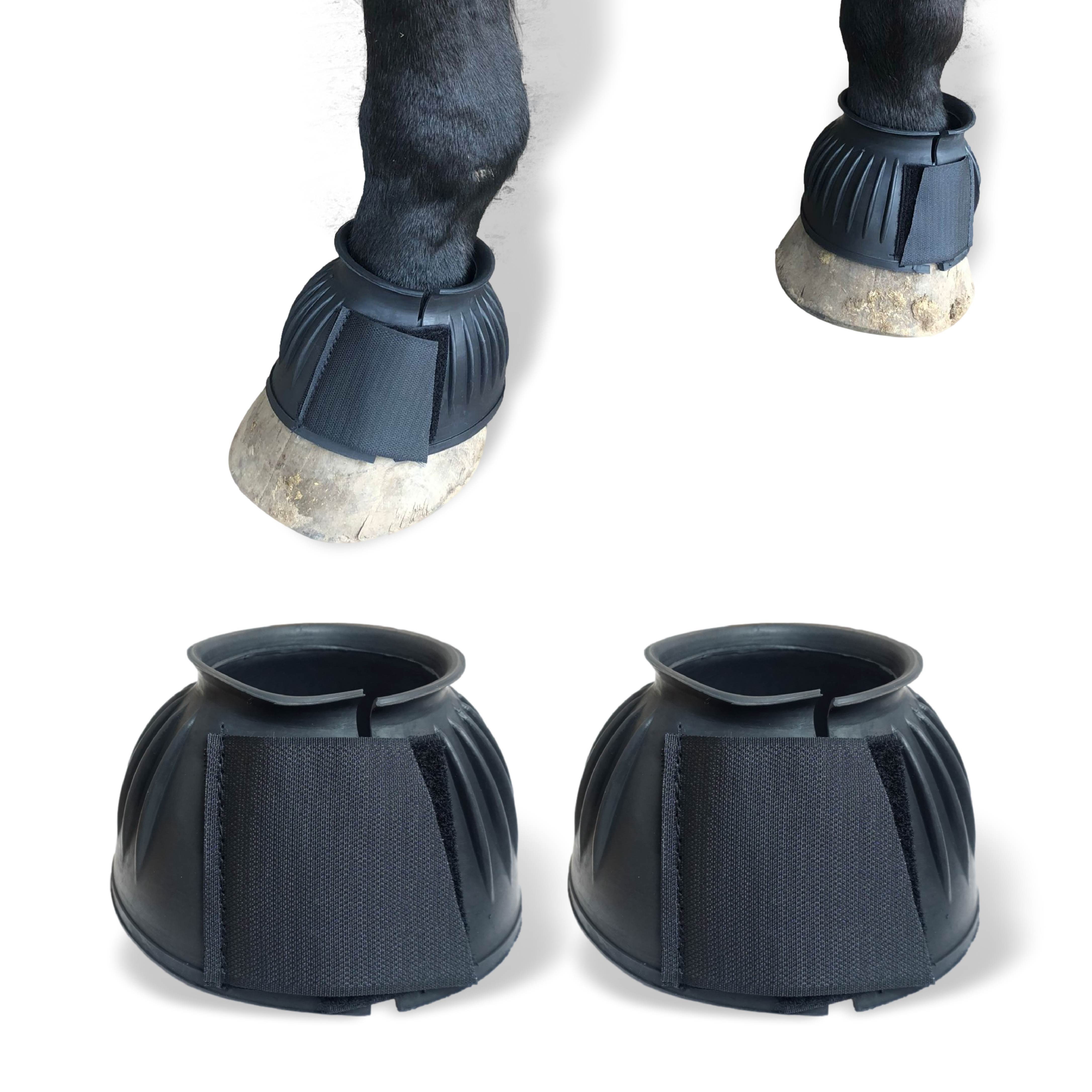 Hufglocken für Pferde, Gummiglocken in schwarz, Größe S-XL